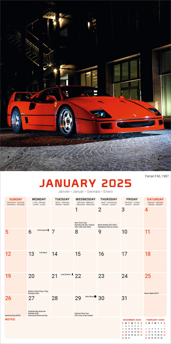 Ferrari Kalender 2025 – De Kalenderman