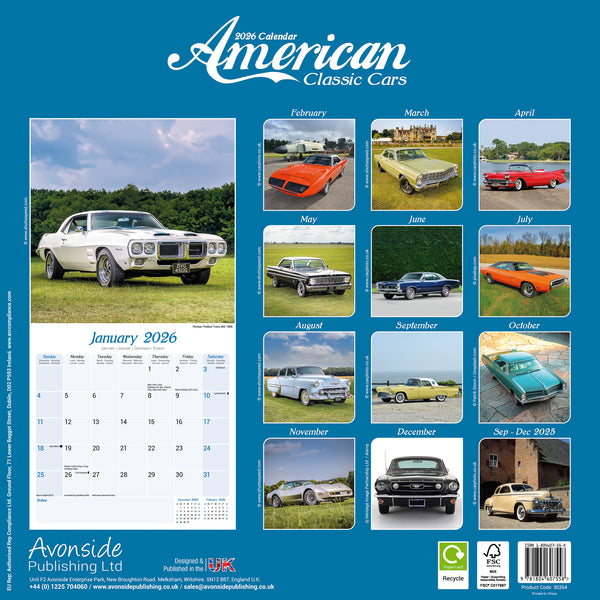 American Classic Cars Kalender 2026