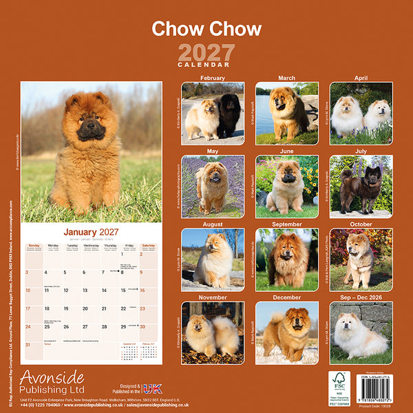 Chow Chow Kalender 2027