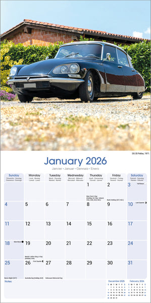 Citroën Classic Cars Kalender 2026