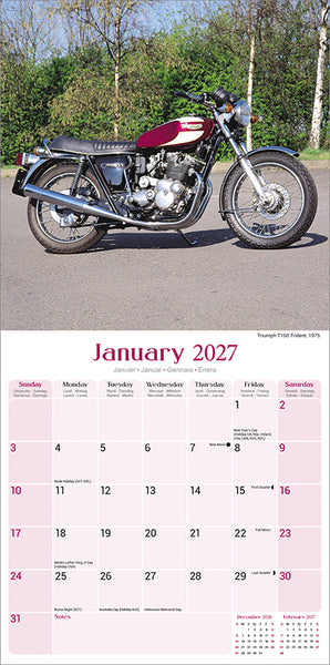 Classic British Bikes Kalender 2027