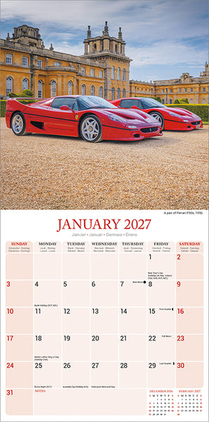 Classic Sport Cars Kalender 2027