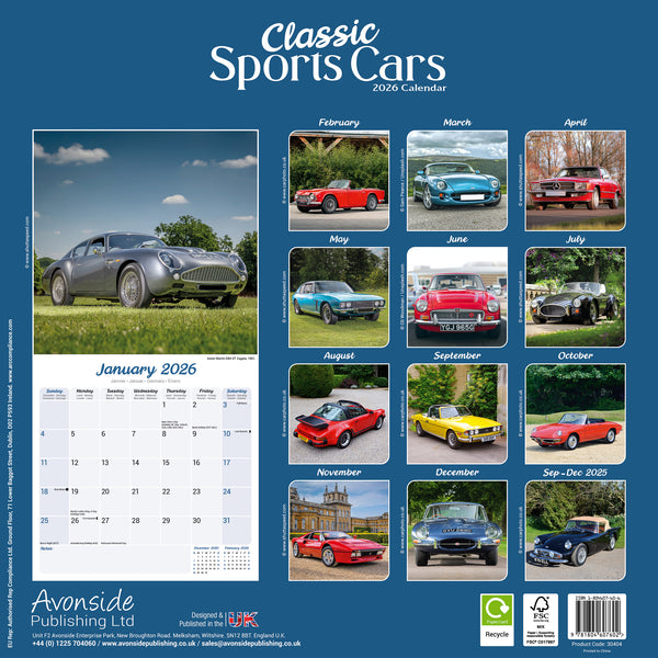 Classic Sport Cars Kalender 2026