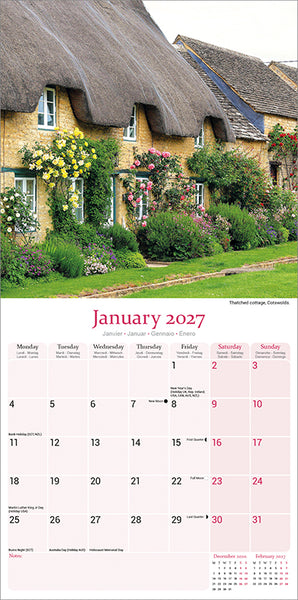 English Cottage Gardens Kalender 2027