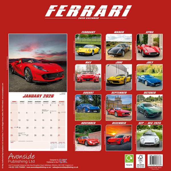 Ferrari Kalender 2026