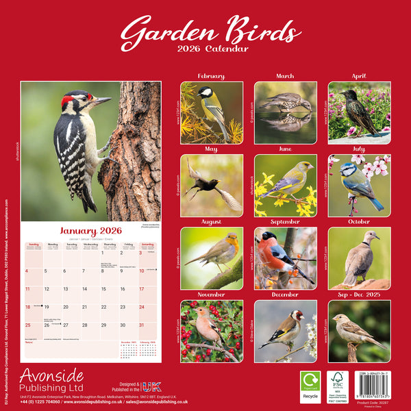 Garden Birds Kalender 2026