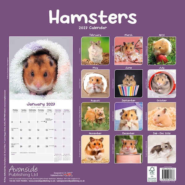 Hamsters Kalender 2027