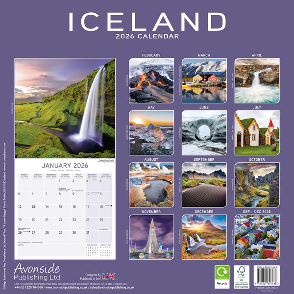 Iceland Kalender 2026