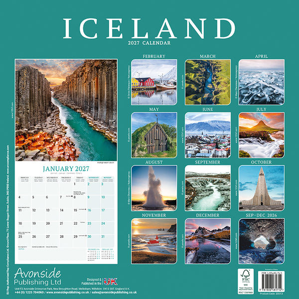 Iceland Kalender 2027