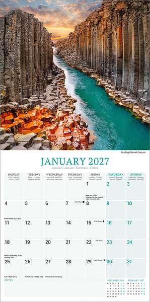 Iceland Kalender 2027