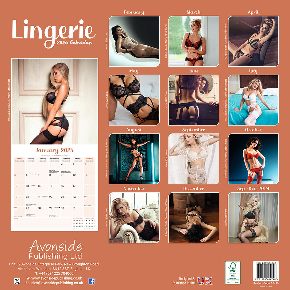Lingerie Kalender 2025 – De Kalenderman