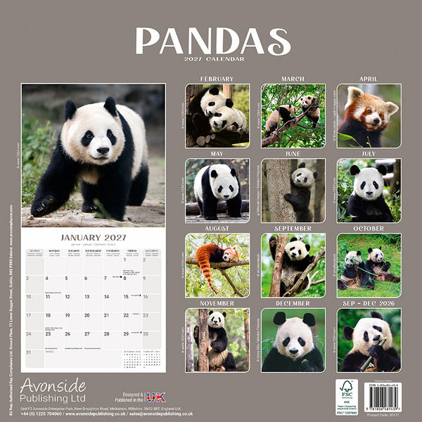 Pandas Kalender 2027