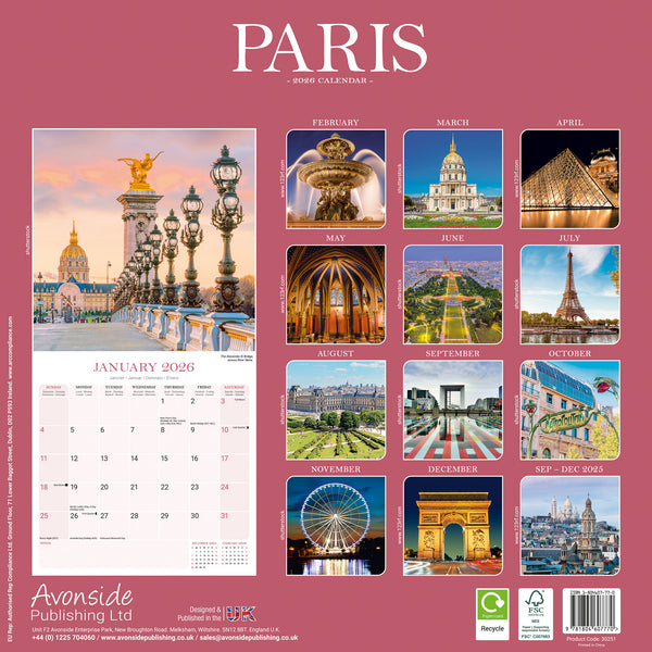 Paris Kalender 2026