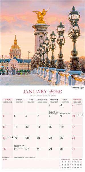 Paris Kalender 2026