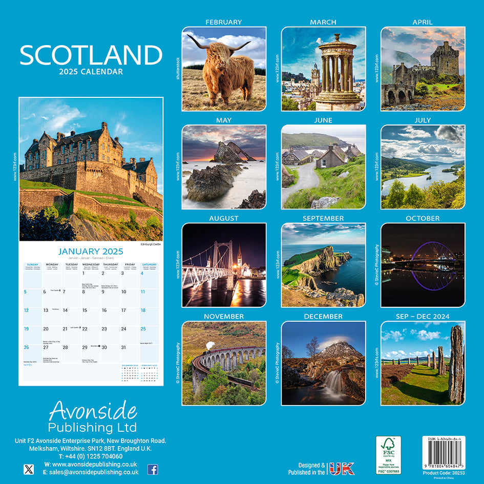 2025 Scotland Calendar