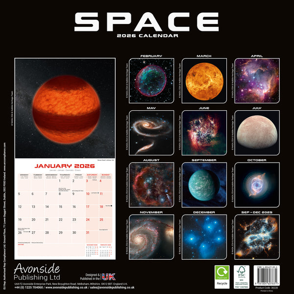 Spaced Out Kalender 2026