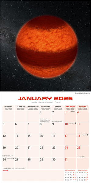 Spaced Out Kalender 2026