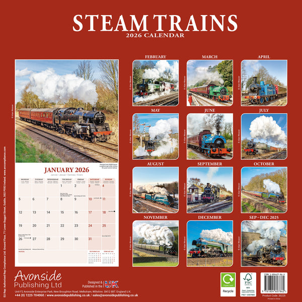 Steam Trains Kalender 2026