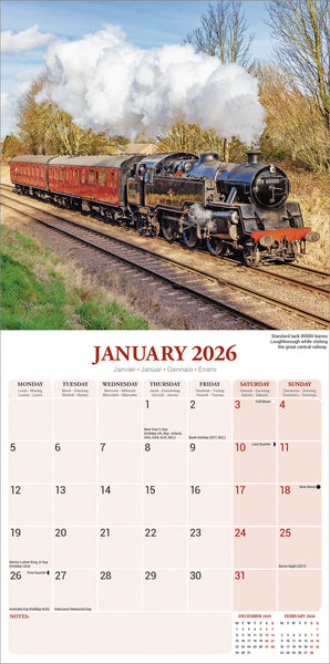 Steam Trains Kalender 2026