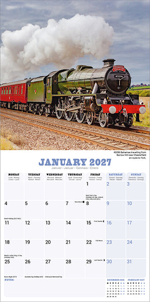 Steam Trains Kalender 2027