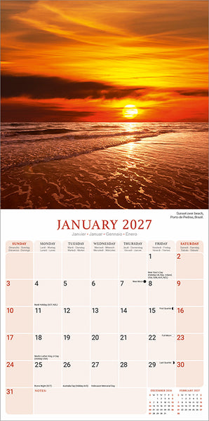 Sunsets Kalender 2027