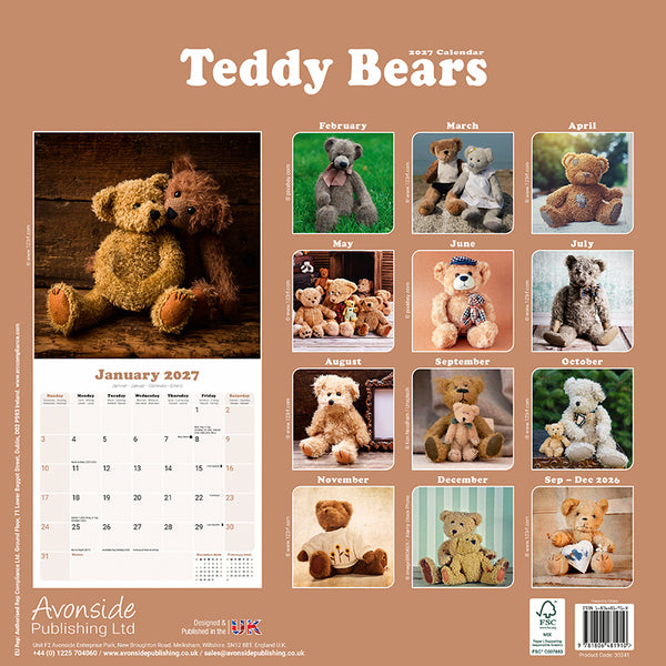 Teddy Bears Kalender 2027
