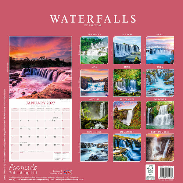 Waterfalls Kalender 2027