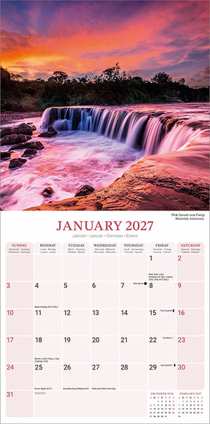 Waterfalls Kalender 2027