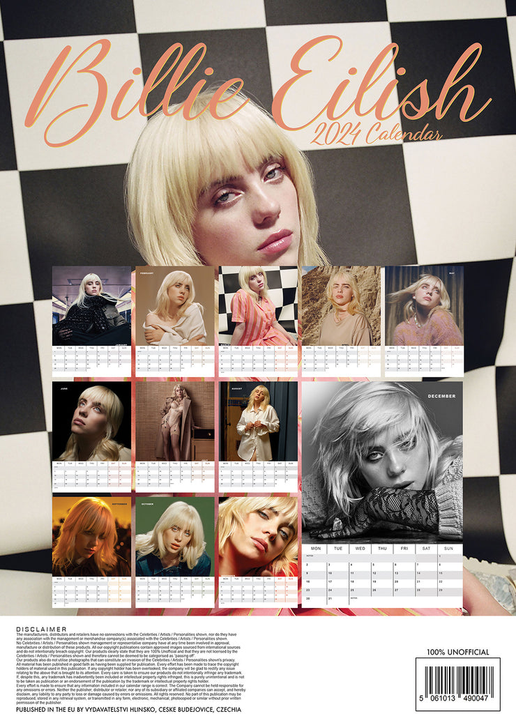 Billie Eilish Kalender 2024 De Kalenderman